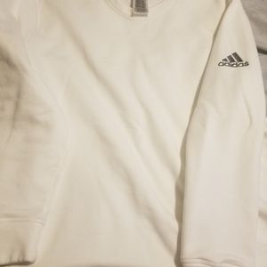 adidas white sweat shirt